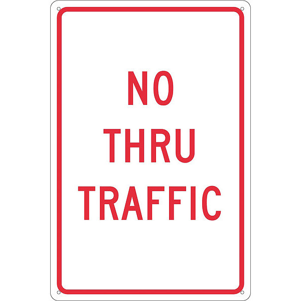 Nmc No Thru Traffic Sign, TM141G TM141G