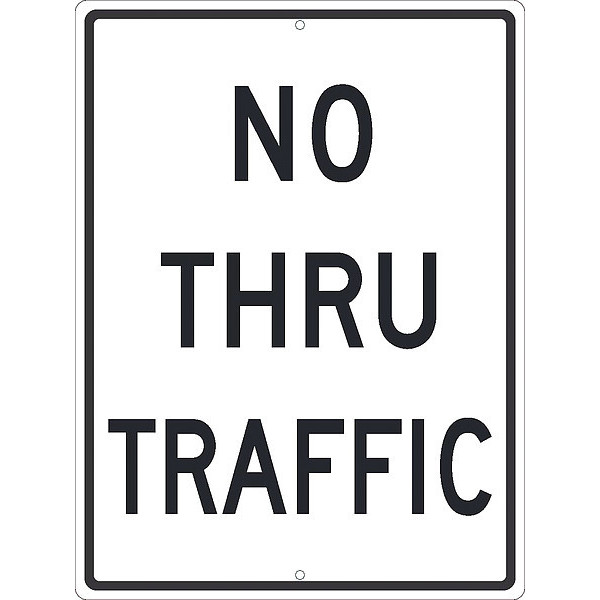 Nmc No Thru Traffic Sign, TM515J TM515J