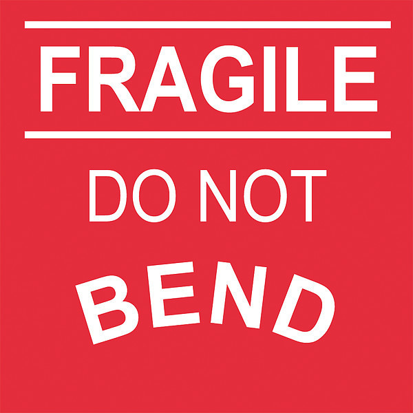 Nmc Fragile Do Not Bend Label LR29AL