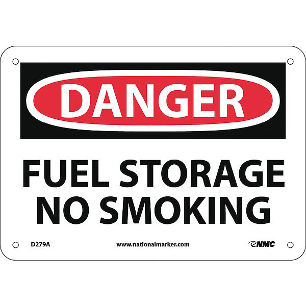 Nmc Fuel Storage No Smoking Sign, D279A D279A