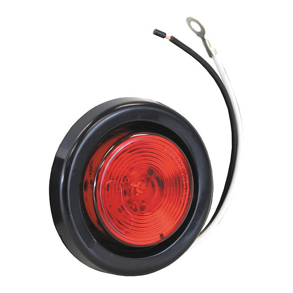Buyers Products 2 Inch Red Round Marker/Clearance Light Kit With 1 LED (PL-10 Connection, Includes Grommet and Plug) 5622101