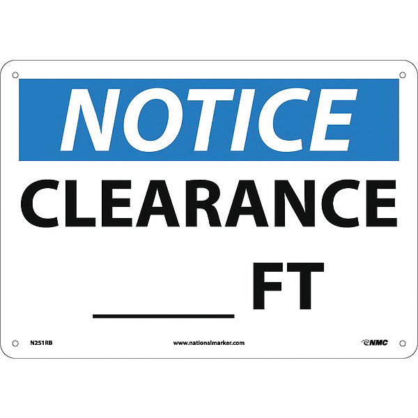 Nmc Notice Clearance ___ Ft. Sign, N251RB N251RB