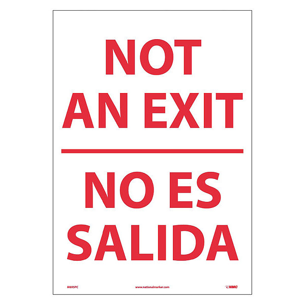 Nmc Not An Exit Sign, English, Spanish M695PC