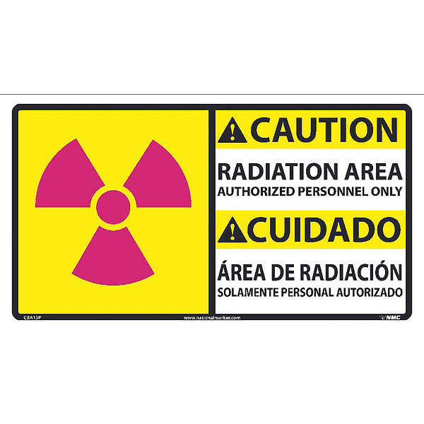 Nmc Radiation Area Authorized Personnel Sign CBA15P