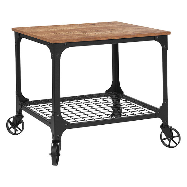 Flash Furniture Kitchen Bar Cart, Rustic Wood, Grant Park NAN-JH-17109-GG