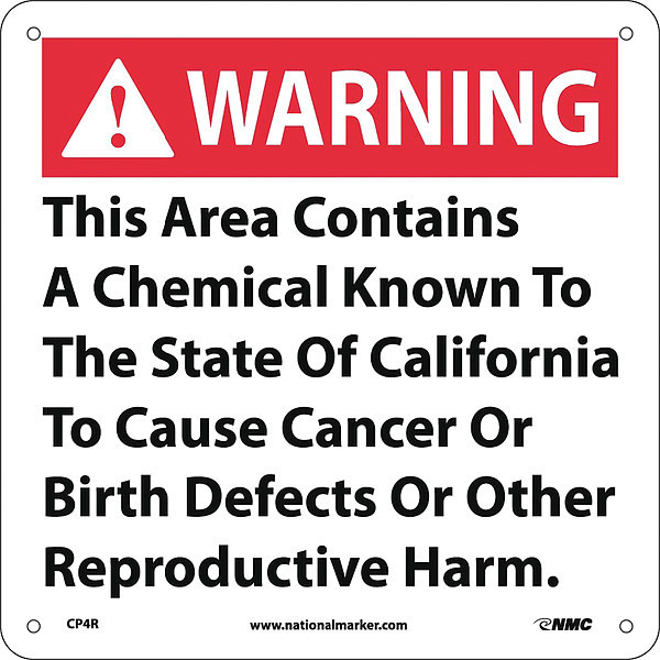 Nmc Warning This Area Contains A Chemical California Proposition 65, CP4R CP4R