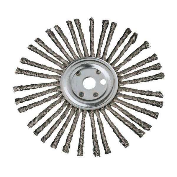 United Abrasives/Sait SAIT 09570  Carbon Steel Wire Joint Brush, 12" Dia x .035" Wire Size x 1" Arbor/ 7/16" Pinhole, 1-Pack 09570