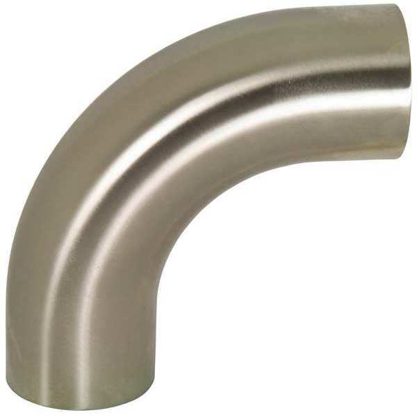 Dixon Polished 90 Weld Elbow, Tangent 304SS, 1.5 B2S-G150P