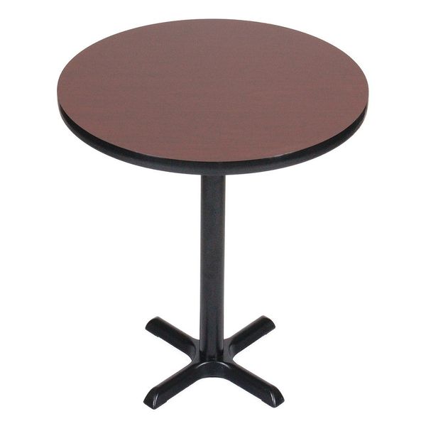 Correll Standing Height Café Bistro and Breakroom Pedestal Table, 42" H, High Pressure Laminate Top, Cherry BXB36R-21