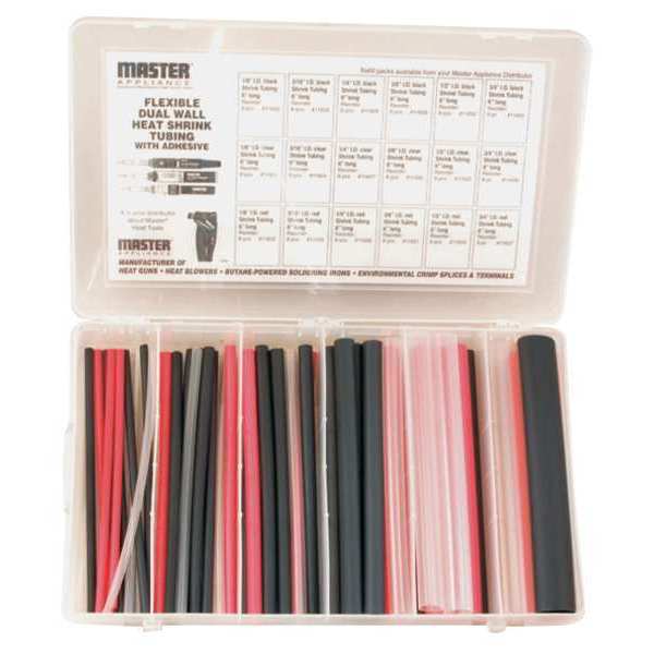 Master Appliance Shrink Tubing, Dual Wall, 18 Items, 48 pcs. 10064