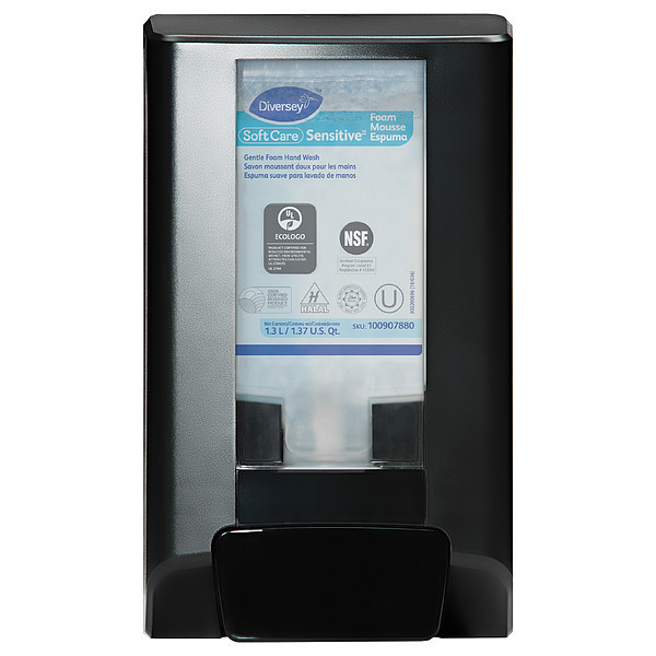 Diversey Hand Soap Dispenser, Manual, Black, PK6 D1224700