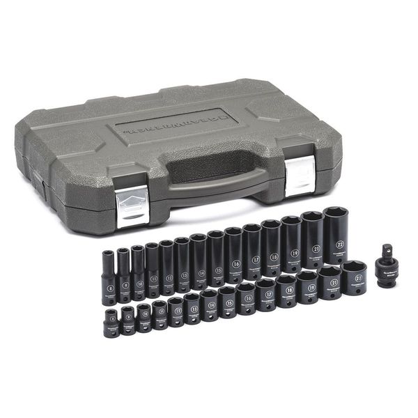 Gearwrench 29 Piece 3/8" Drive 6 Point Standard & Deep Impact Metric Socket Set 84925N