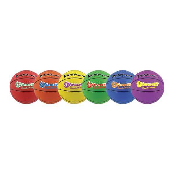 Champion Sports Rhino Skin Spr Squeeze BasketBall, PK6 SQBBSET