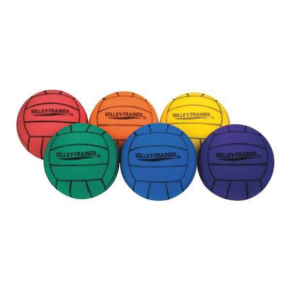 Champion Sports Ultra Foam VolleyBall Set, 8", Colors, PK6 FVBSET