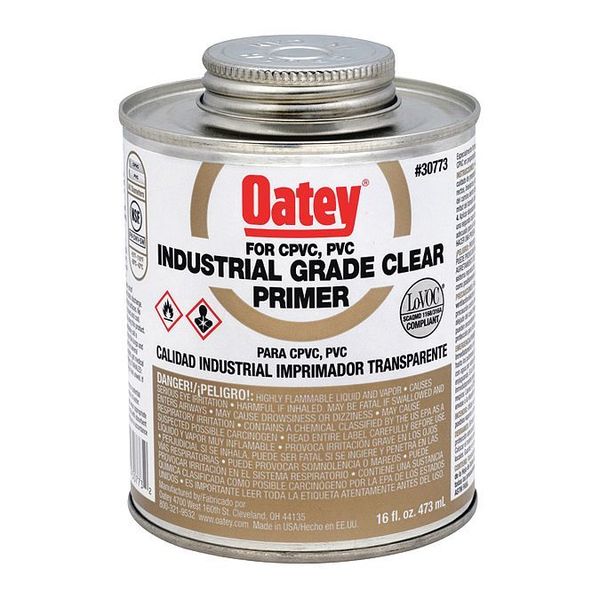 Oatey Clear Industrial Primer, PVC, CPVC, gal. 30775