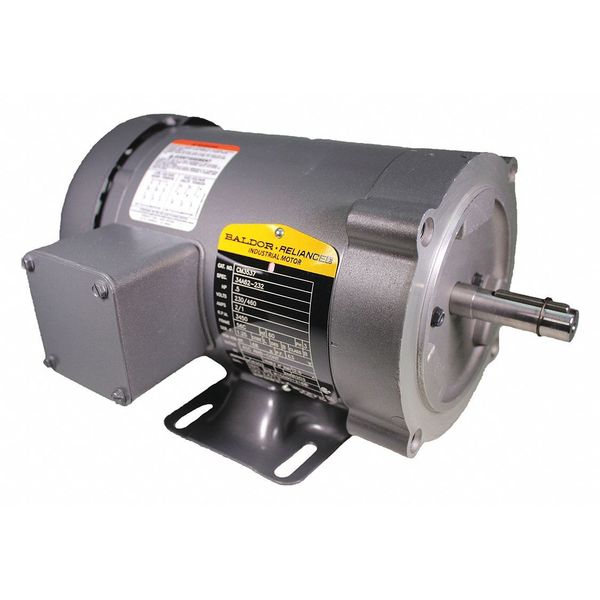 Baldor-Reliance 3-Phase AC Induction Motor, 1/2 HP, 56C Frame, 230V AC, 460V AC Voltage, 3,420 Nameplate RPM CM3537