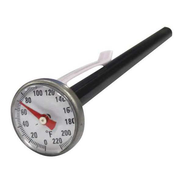 Mastercool Analog Dial Pocket Thermometer, 0 Degrees to 220 Degrees F 52220