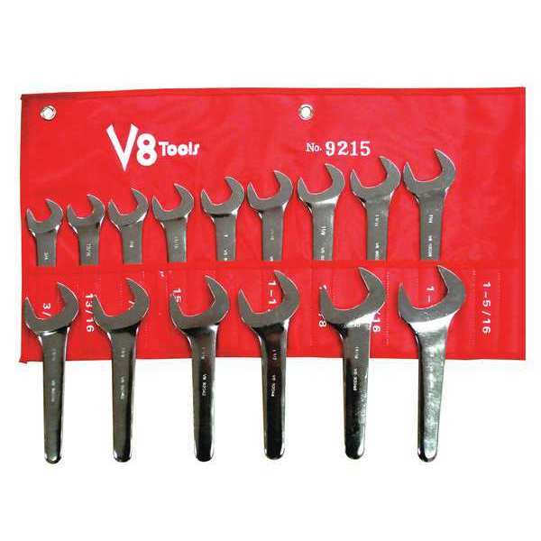 V-8 Tools Service Wrench Set, 3/4" - 1-5/8", 15 pcs. 9215