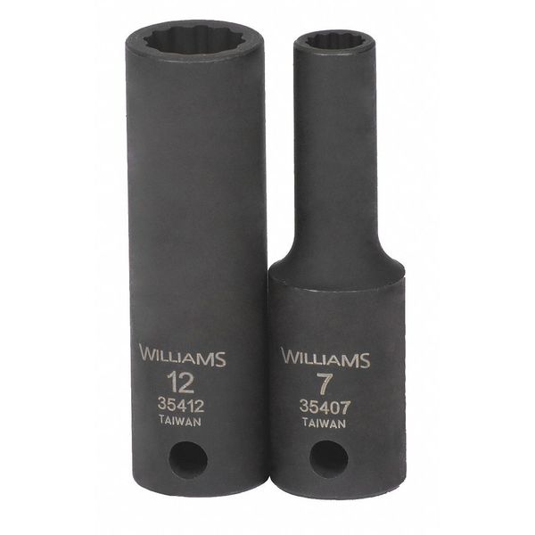 Williams 3/8" Drive Impact Socket Black Industrial 35419