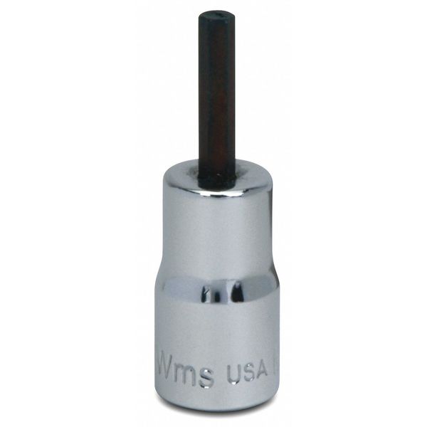 Williams 1/4" Dr, 1/8" Size, SAE Williams Replacement Hex Bit, 6 Pts BITH0401