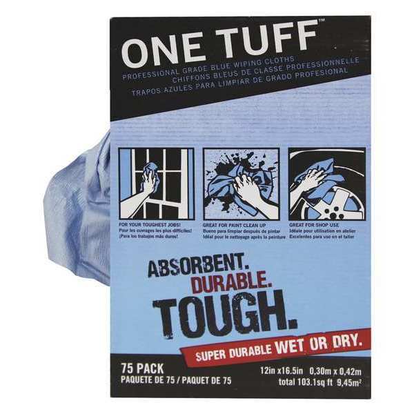 One Tuff Wiping Cloths 12" x 16-1/2", 8PK 84075