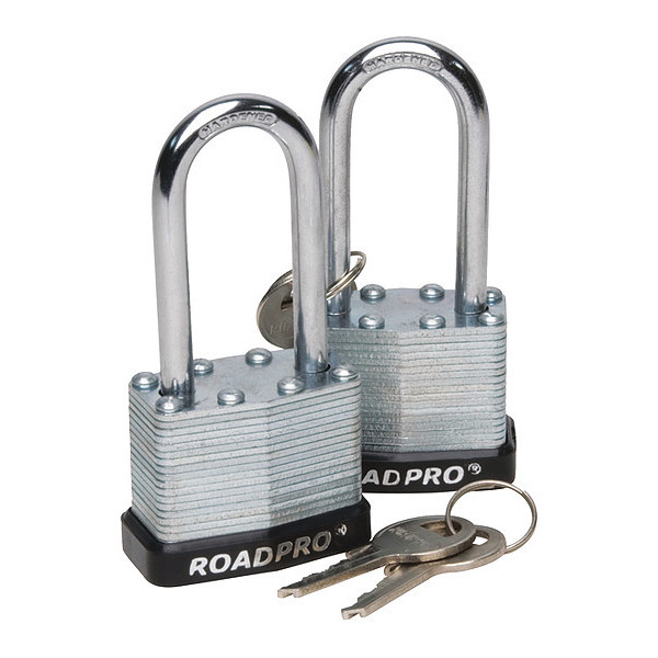 Roadpro Laminated Steel Padlock, w/Bumper, 40mm RPLS-40L/2