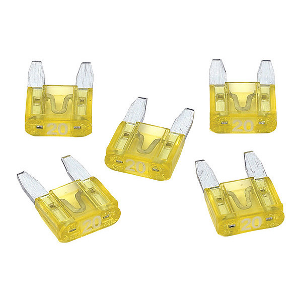 Roadpro Mini Fuses, 20A, PK5 RPMINI20