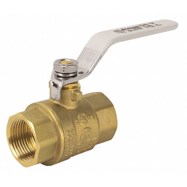 Jomar Valve 3" NPT Lead Free Brass Ball Valve, Handle Type: Lever T-150G