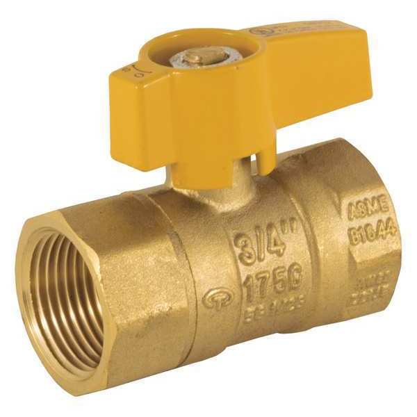 Jomar Valve 1/2" NPT Brass Gas Ball Valve T-2005C