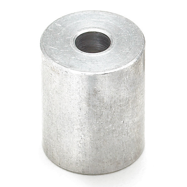 Fascomp Spacer, 1/2 RndX1, 192 ID, Alum, Plain Aluminum, 1 in Overall Lg, 0.192 in Inside Dia FC1229-10-A