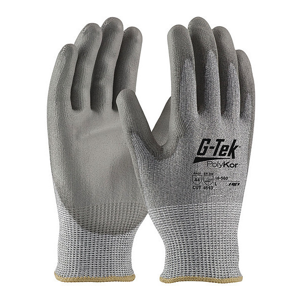 Pip Cut Resistant Coated Gloves, A4 Cut Level, Polyurethane, XL, 12PK 16-560/XL
