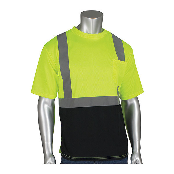 Pip Hi-Visibility Shirt, Short Sleeve, Lm Yl, L 312-1250B-LY/L