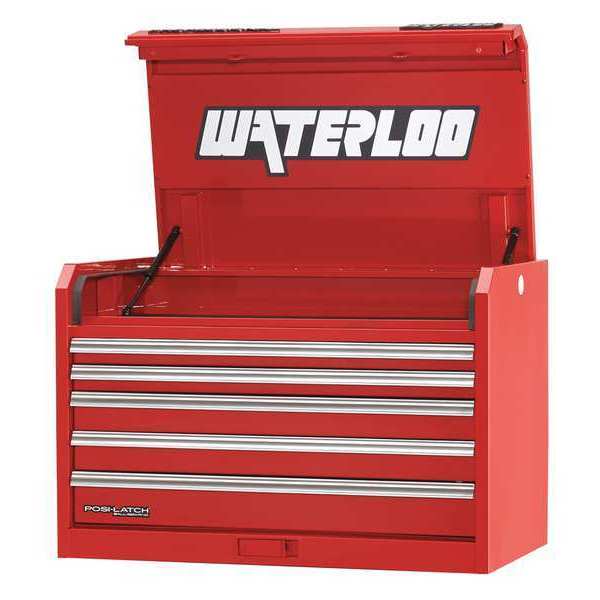 Waterloo Professional HD Professional HD Chest, 5 Drawer, Red, Steel, 36" W x 21" D x 23.75" H PCH-36521RD