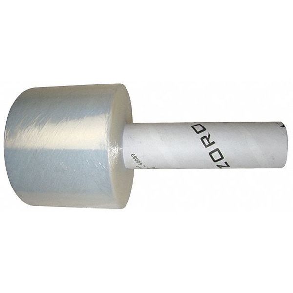 Zoro Stretch Wrap 3" x 1000 ft., Cast Style, Clear G6397767