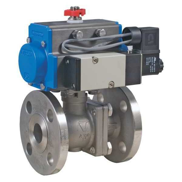 Bonomi Pneumatic, Actuated Flanged, Ball Valve, SS, Body Material: Stainless steel 8P766000-C1-1