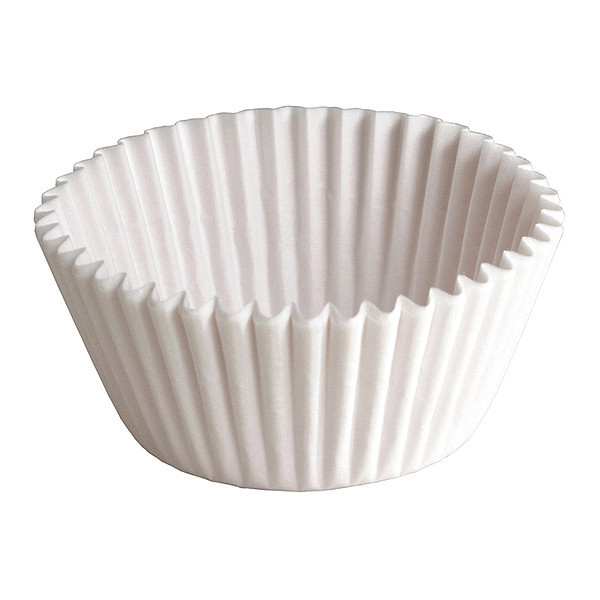 Hoffmaster Fluted Bake Cup, 4-3/4", White, PK500 610040