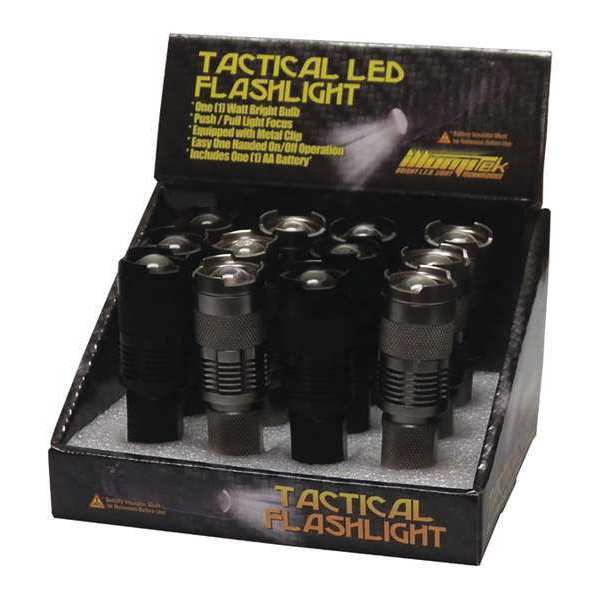 Fierce Products Tactical LED, Flashlight, Black/Silver ITKPPTDSP