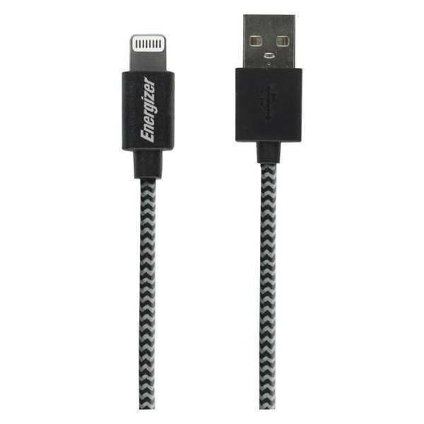 Energizer Nylon, Braided Sync/Charge, USB Cable, 8ft. ENGNBSYLCBK