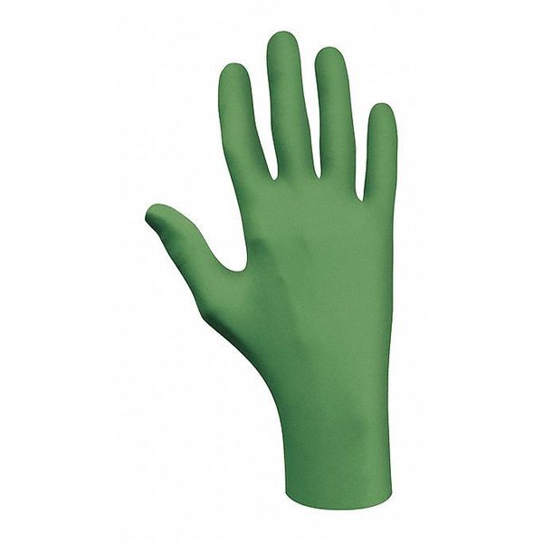 Showa 6110PF, Nitrile Disposable Gloves, 4 mil, Food Grade, Powder-Free, XL (10), Green, 100 Pack 6110PF XL