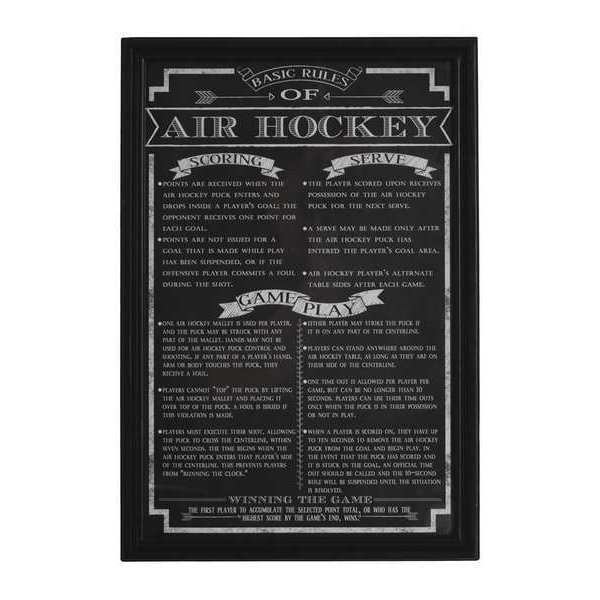 Hathaway Air Hockey Game Rules Wall Art BG2029AH