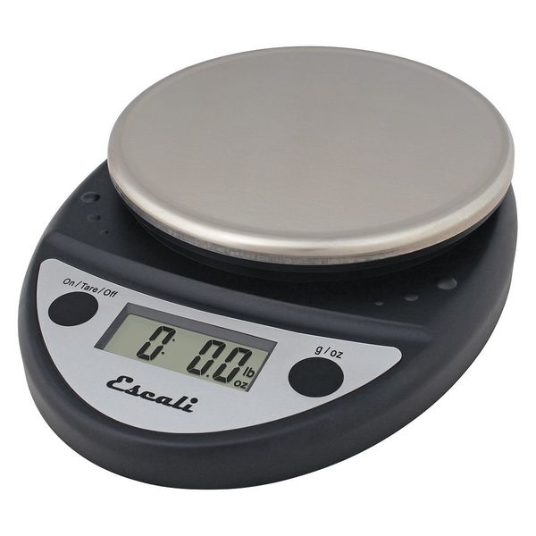 Escali Scale, Digital, Round, 11 lb./5kg, Black SCDGP11BK