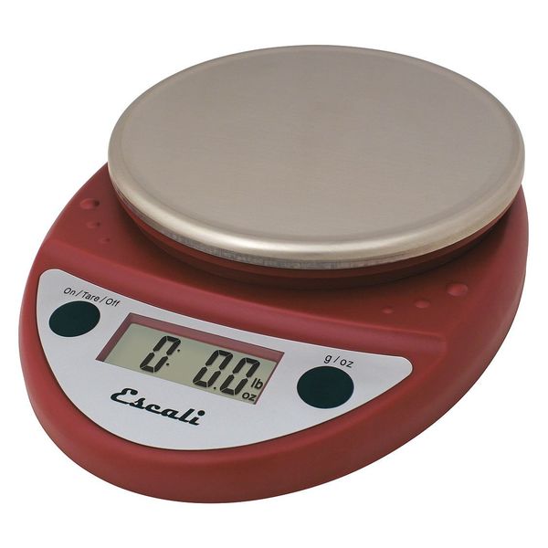 Escali Scale, Digital, Round, 11 lb./5kg, Red SCDGP11RD