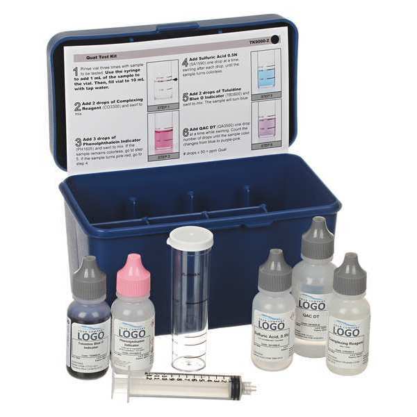 Aquaphoenix Scientific Quat Test Kit, 1 Drop - 10 ppm/5 mL TK9000-Z