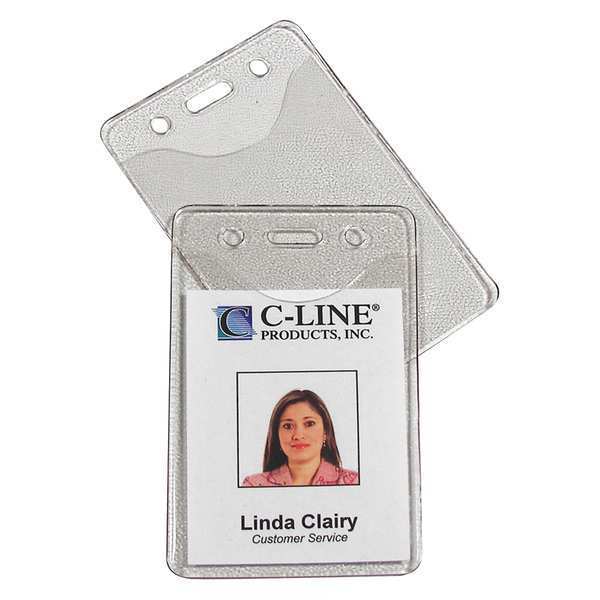 C-Line Products Badge Hldr, Vertical, 2-3/8x3-3/8", PK100 88617