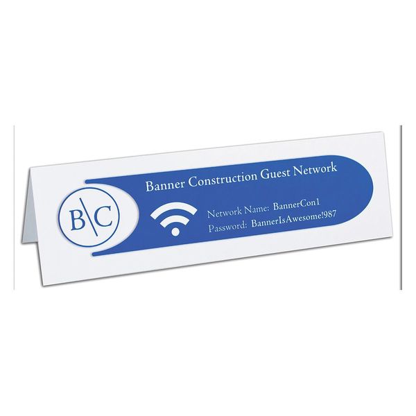 C-Line Products White Name Tent Cardstock, PK100 87587