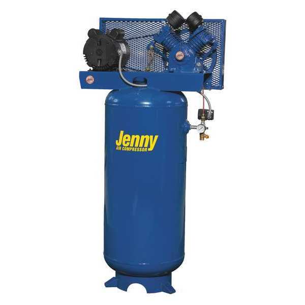 Jenny Air Compressor, Stationary, 17.8cfm, 125psi, Voltage: 208V G5A-60V-208/1