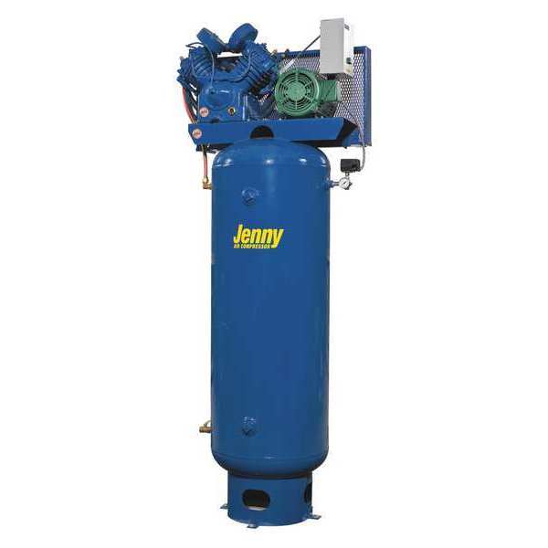 Jenny Air Compressor, Stationary, 35.2cfm, 175psi, Voltage: 460V U10B-80V-460/3