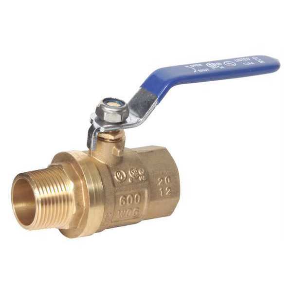 Midwest Control Brass Ball Valve, 3/4" MPT X FPT, 600 CWP KTCM-75
