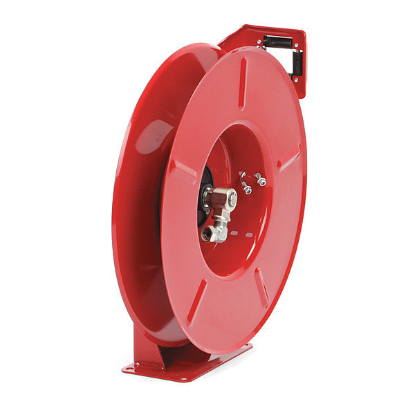 Reelcraft Heavy Duty Spring Retractable Air/Water Hose Reel — No Hose,  1/2in. x 100ft. Hose Capacity, Max. 500 PSI, Model# 82000 OLP