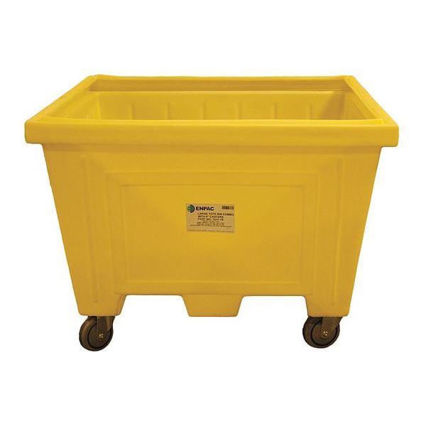 Enpac Yellow Tote with Lid & Wheel Kit 40" H 1511-YE